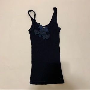 Dark blue ribbon tank top abercrombie kids XL